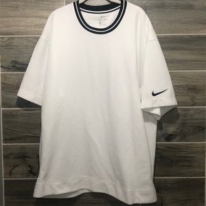 Nike White Dri-Fit Short Sleeve Shirt
